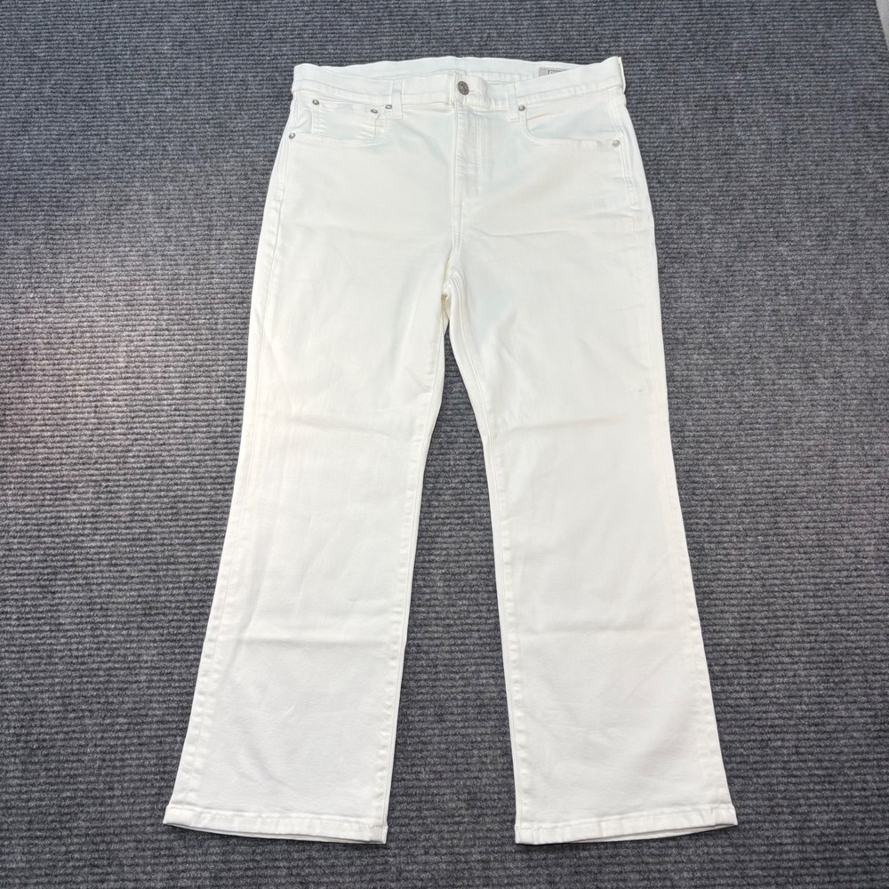 AYR The Pop White High Rise Straight Leg Jeans Size 34S Made in LA